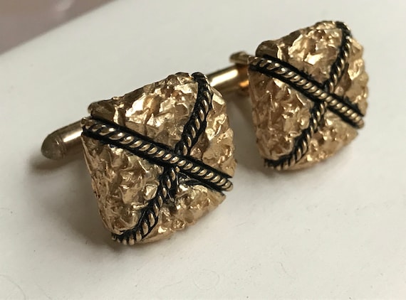 Mens vintage cuff links - unique - image 1