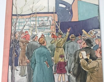 RARO - Portada original muy rara de la revista The NEW YORKER - 1 de abril de 1939