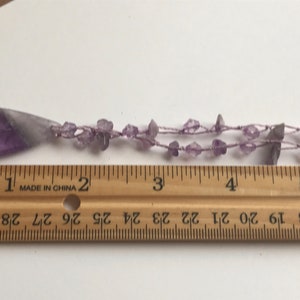 Stunning purple amethyst vintage necklace lavender amethyst and gemstone chips image 9