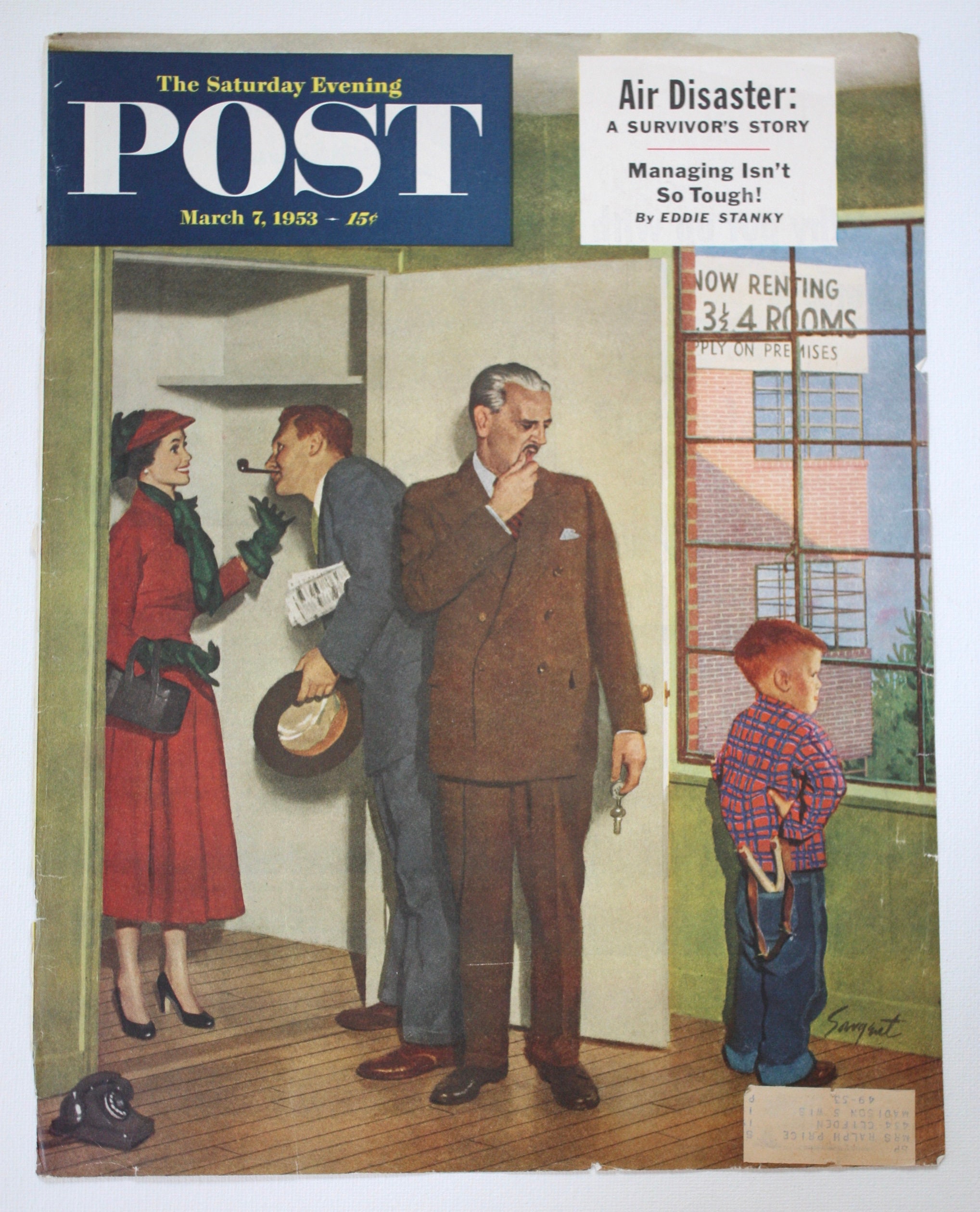 【希少】THE SATURDAY EVENING POST Saturday Evening Post - Original Cover - September 24, 1955