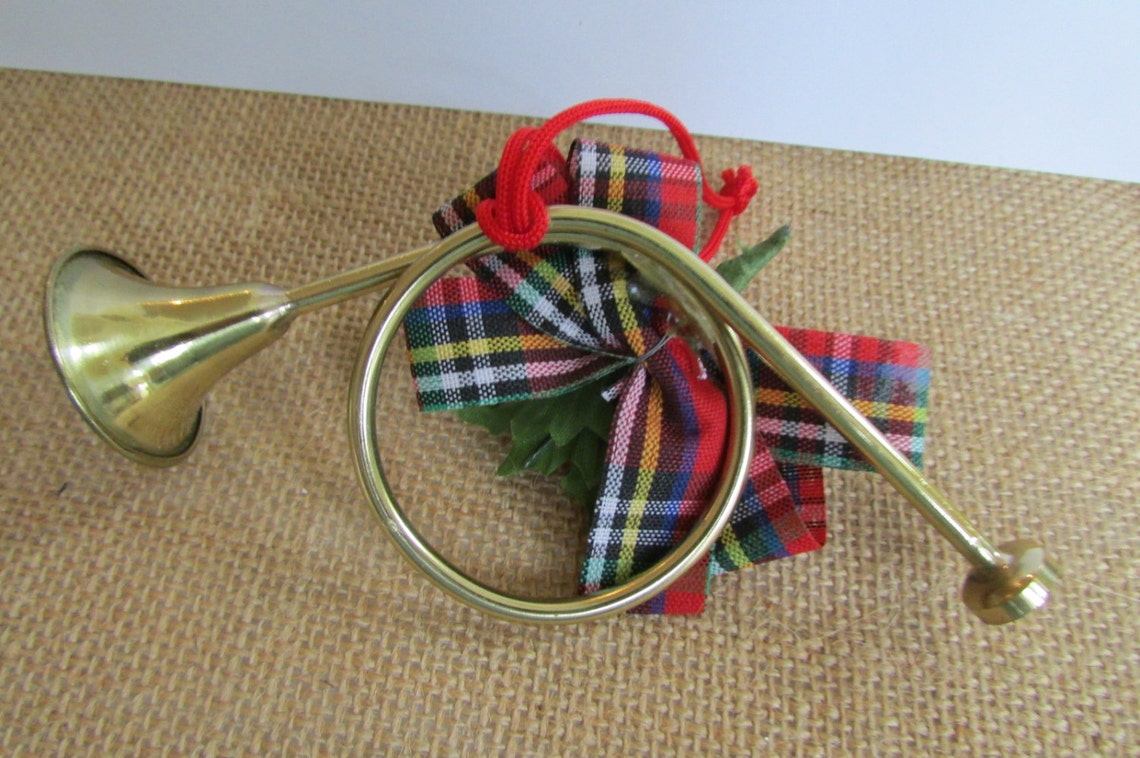 Vintage trumpet Christmas ornament Etsy