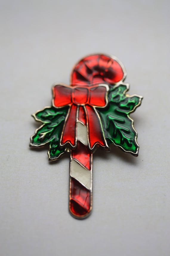 Candy cane vintage lapel pin - perfect for the hol