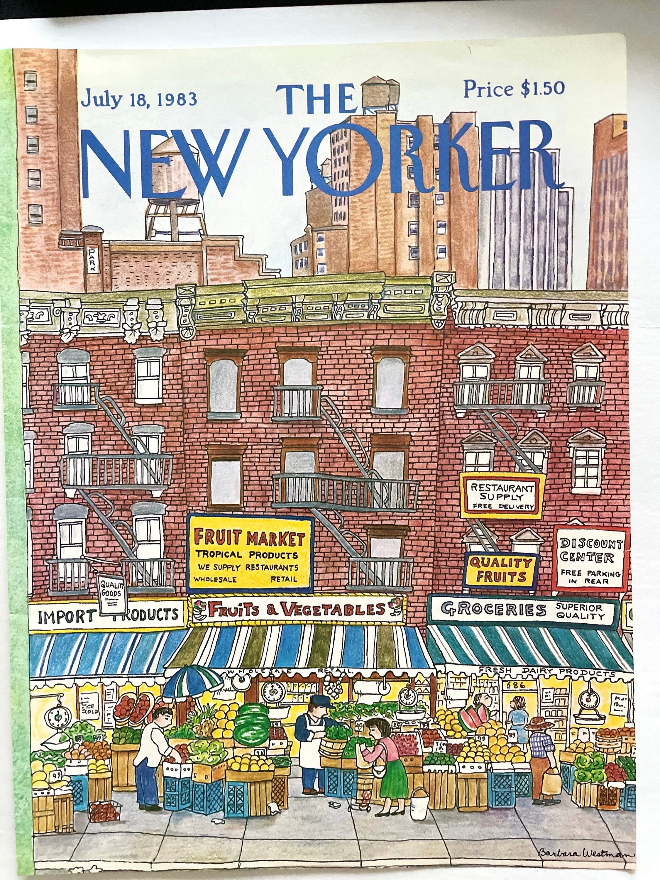 NEW YORKER Magazine Original Cover - Vintage - July 18, 1983 - Etsy
