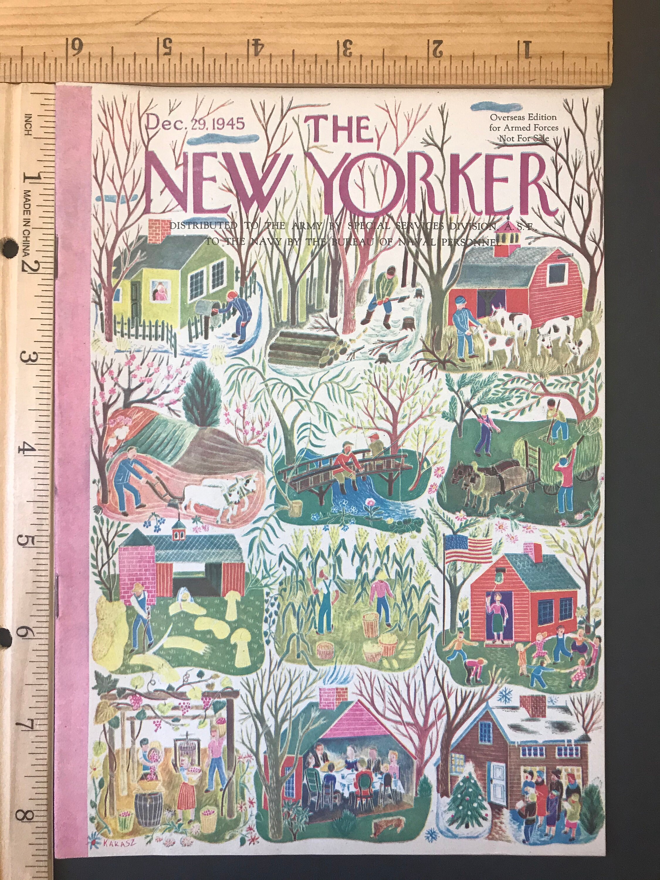 NEW YORKER Magazine December 29 1945 Collectible Overseas | Etsy