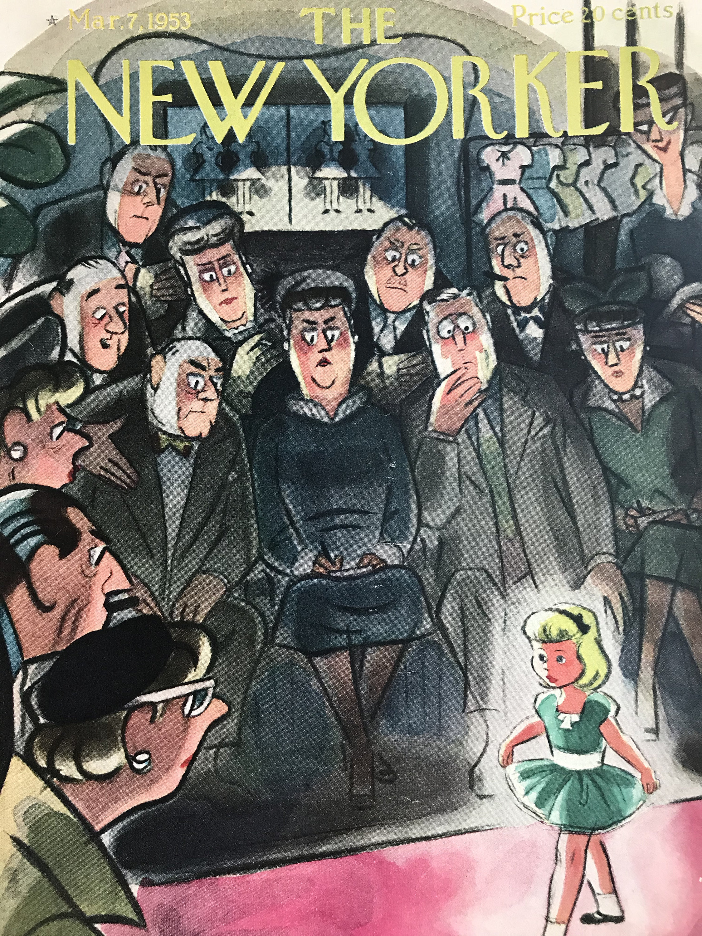 March 7, 1953 - the NEW YORKER Magazine Original Cover by Leonard