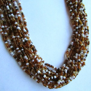 14-strand all-glass vintage seed bead necklace image 2