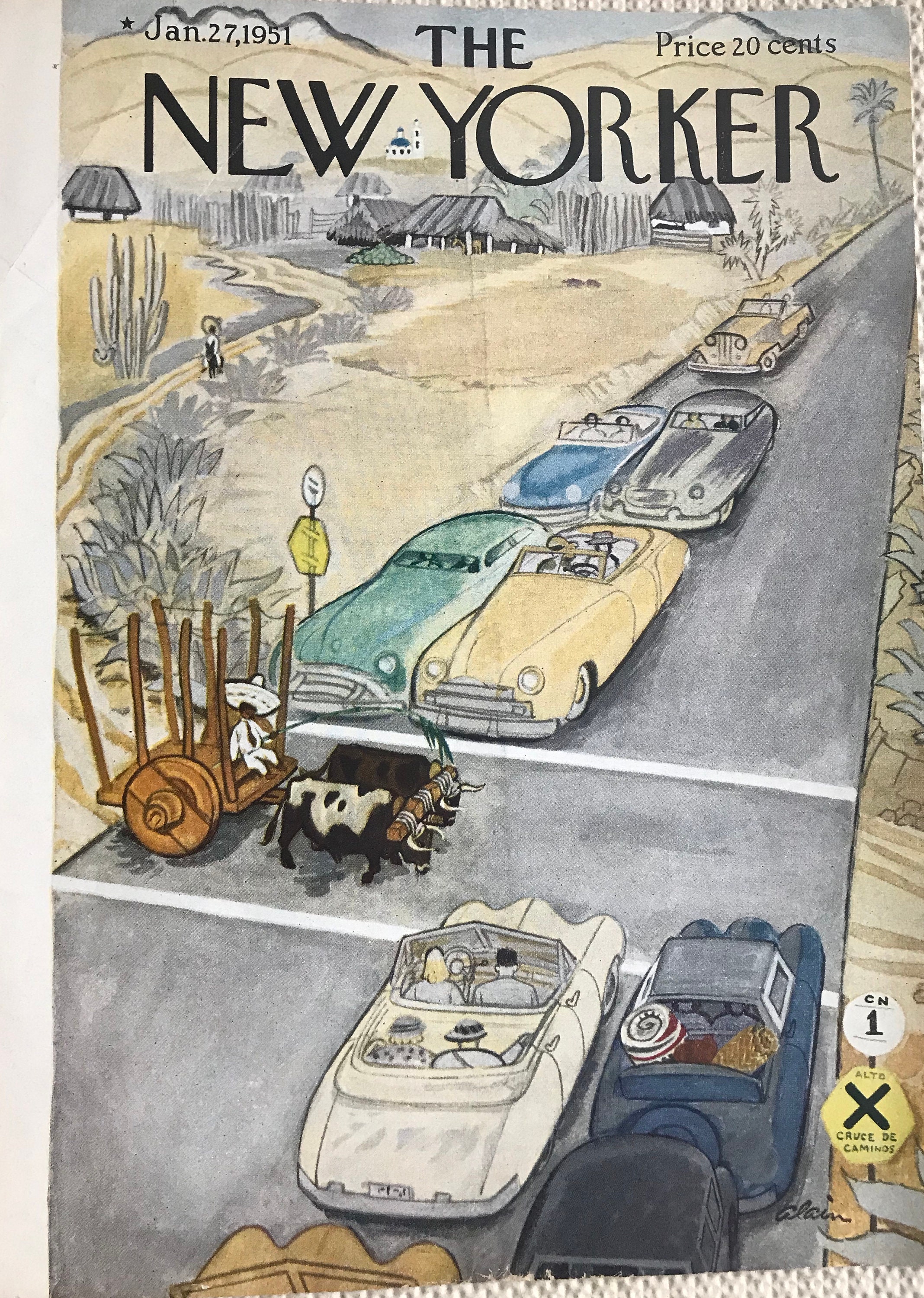 January 27, 1951 - the NEW YORKER Magazine Original Cover