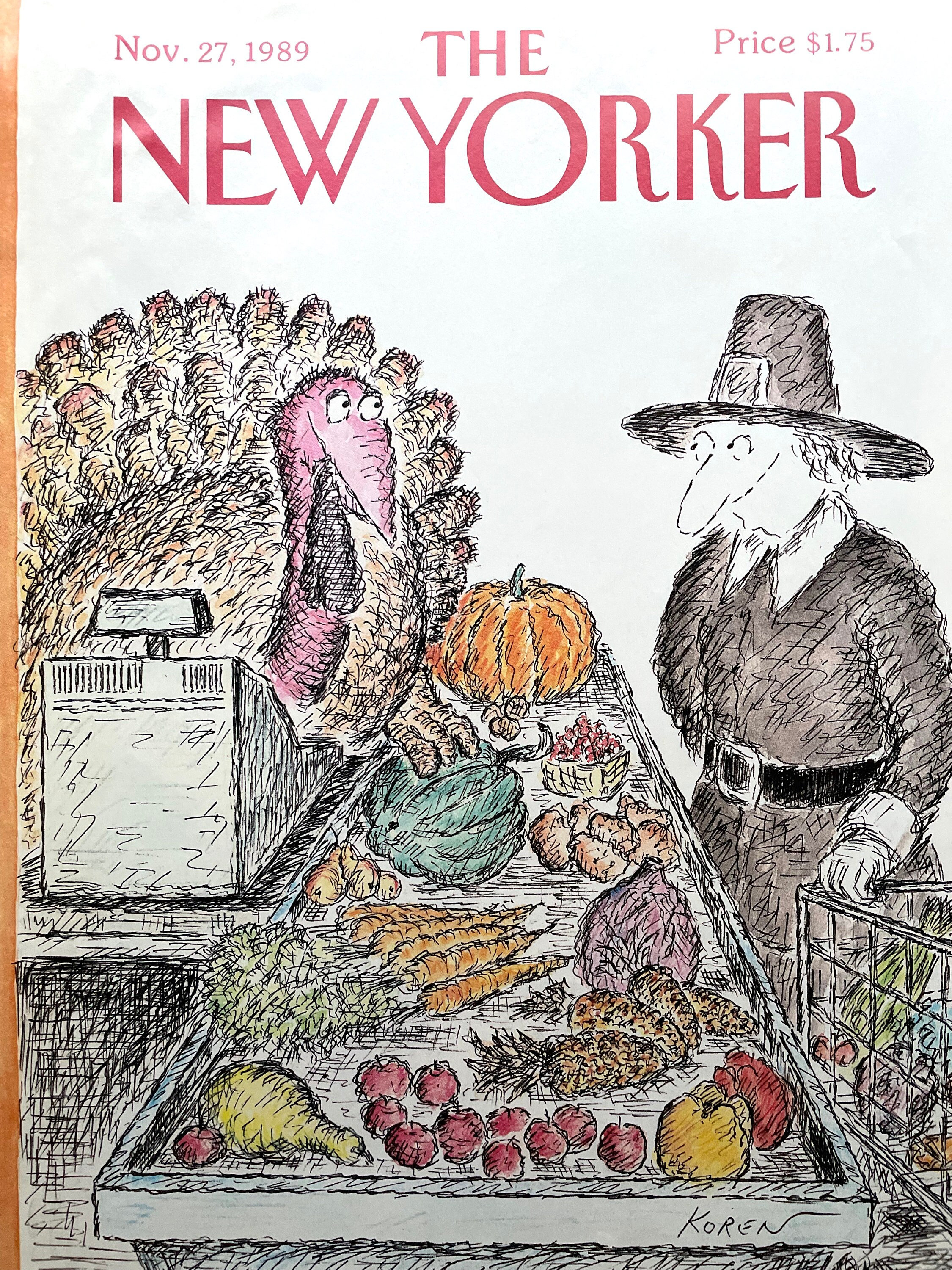 November 27, 1989 - the NEW YORKER Magazine Original Cover