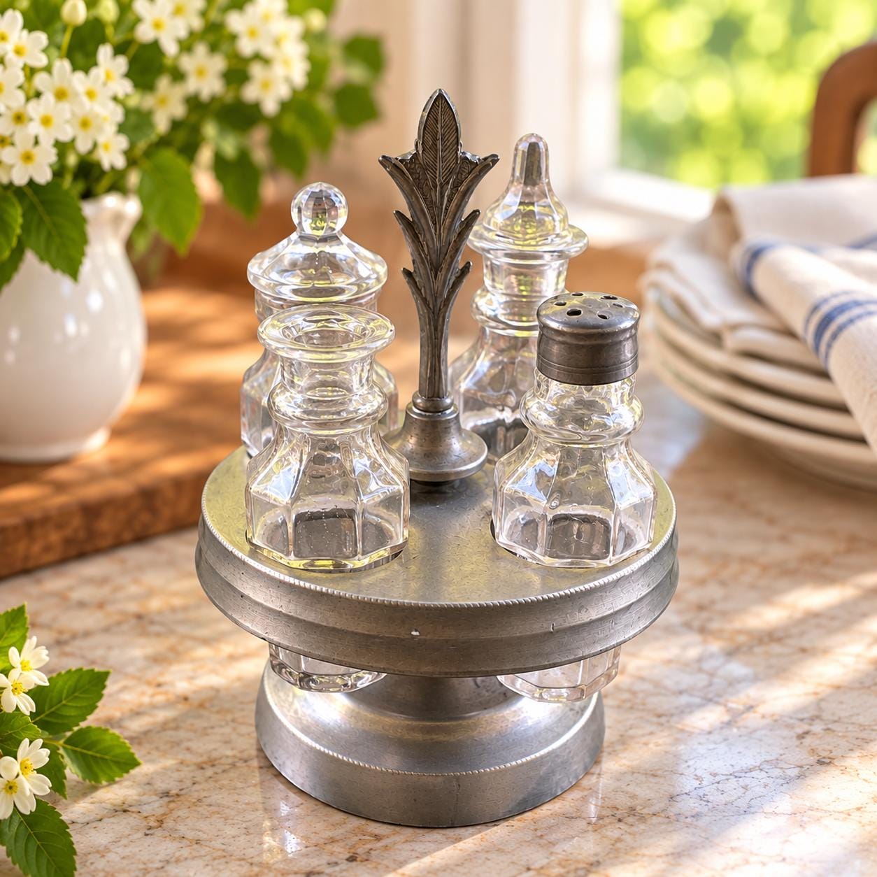 Antique Condiment Set - Etsy