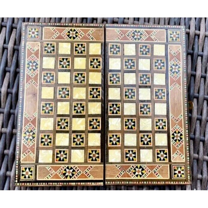 14 Italian Hand Inlaid Multi Color Briarwood Chess Board with 1 1/4  Squares