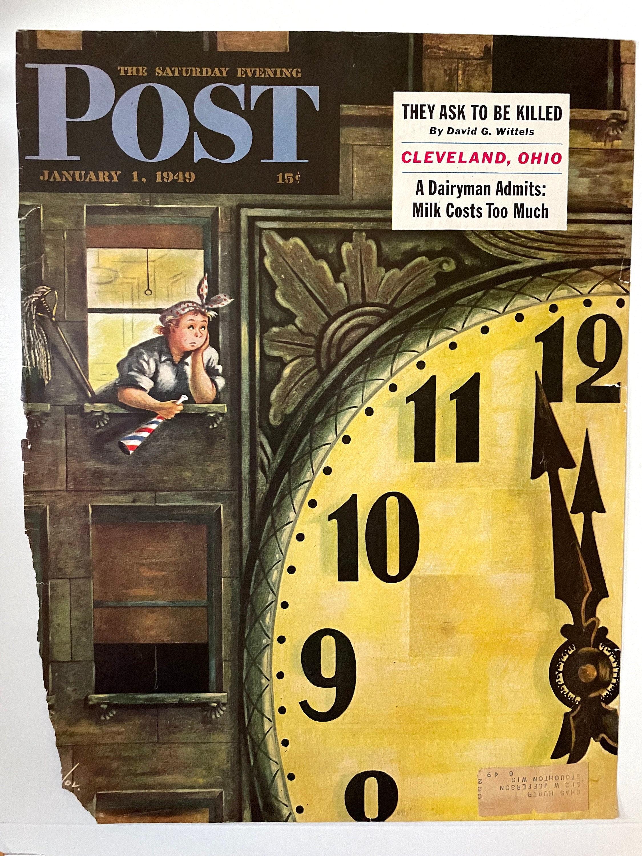 【希少】THE SATURDAY EVENING POST RARE - Saturday Evening Post - Original Cover - January 1
