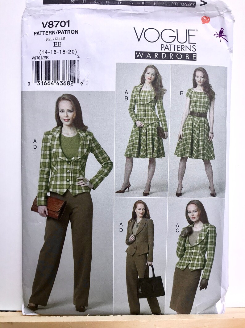 UNCUT Sewing Pattern Vogue Wardrobe Builder Mix N Match Etsy