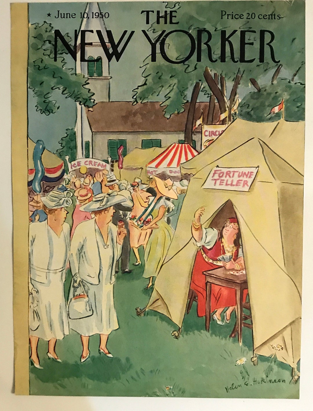 New Yorker フォーマル The NEW YORKER Magazine Original Cover - June 10, 1950 - Helene