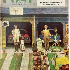 RARE - Saturday Evening Post - Original Cover - April 25, 1959