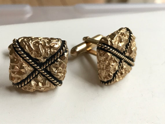 Mens vintage cuff links - unique - image 5