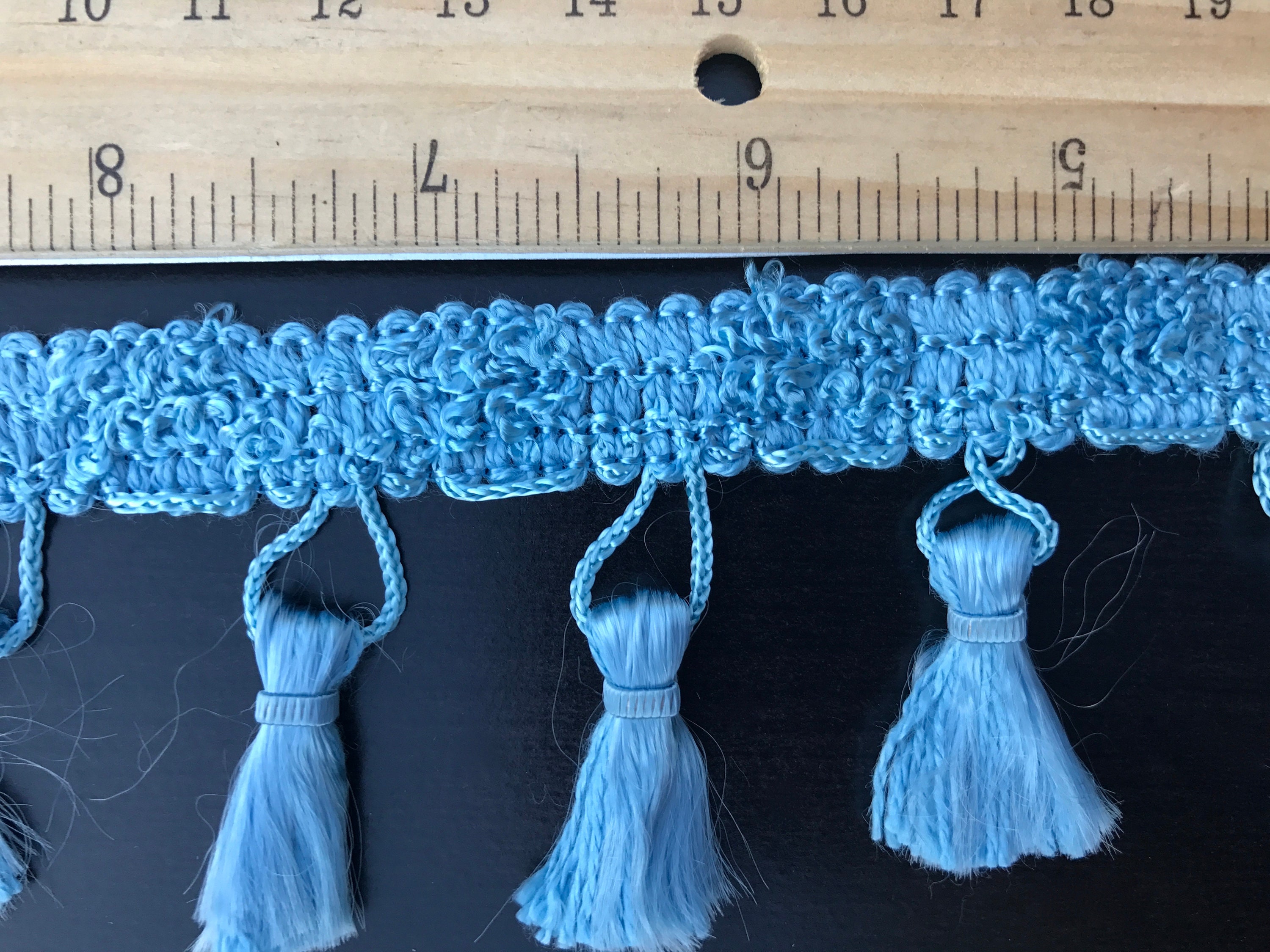 Vintage Blue Tassel Trim by the Yard Pillow Trim Sewing Etsy