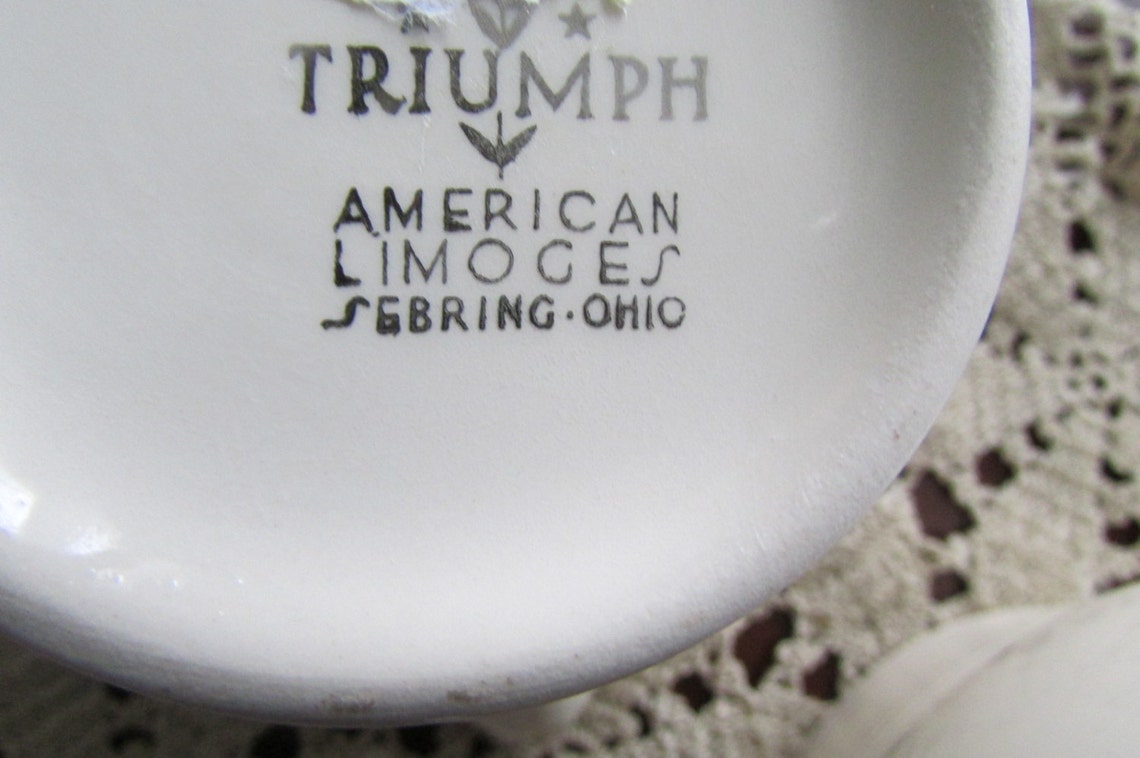 Rare Triumph American Limoges 2 Piece Set Etsy