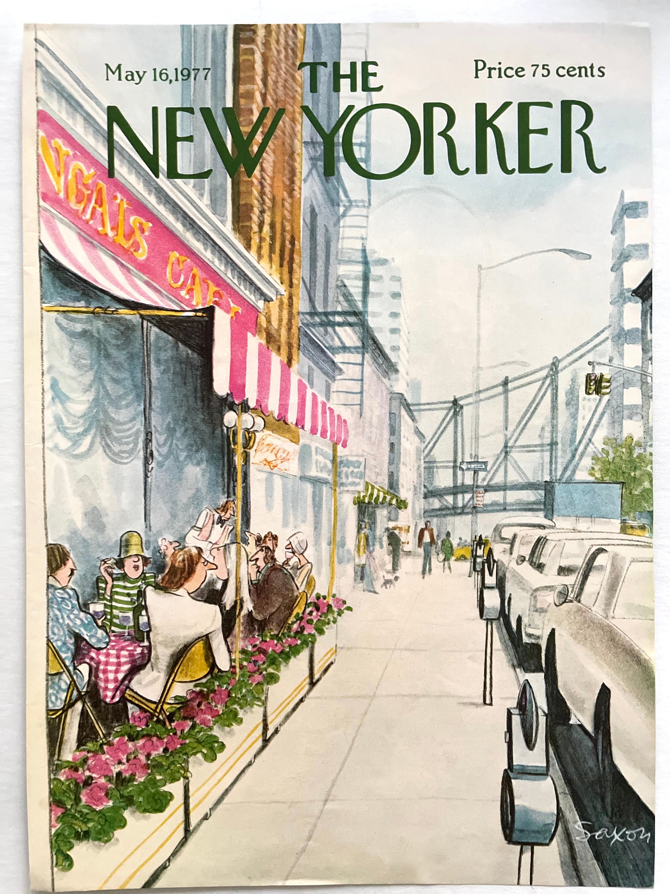 NEW YORKER Magazine Original Cover Vintage May 16, 1977 -  Canada