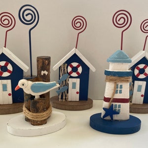 Stunning sea / beach themed photo holders - seagull, lighthouse, beach house