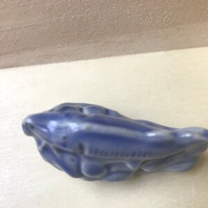 Signed Wade England glazed porcelain figurine - blue DOLPHIN - Wade Whimsies, Red Rose Tea, dollhouse Miniatures image 7
