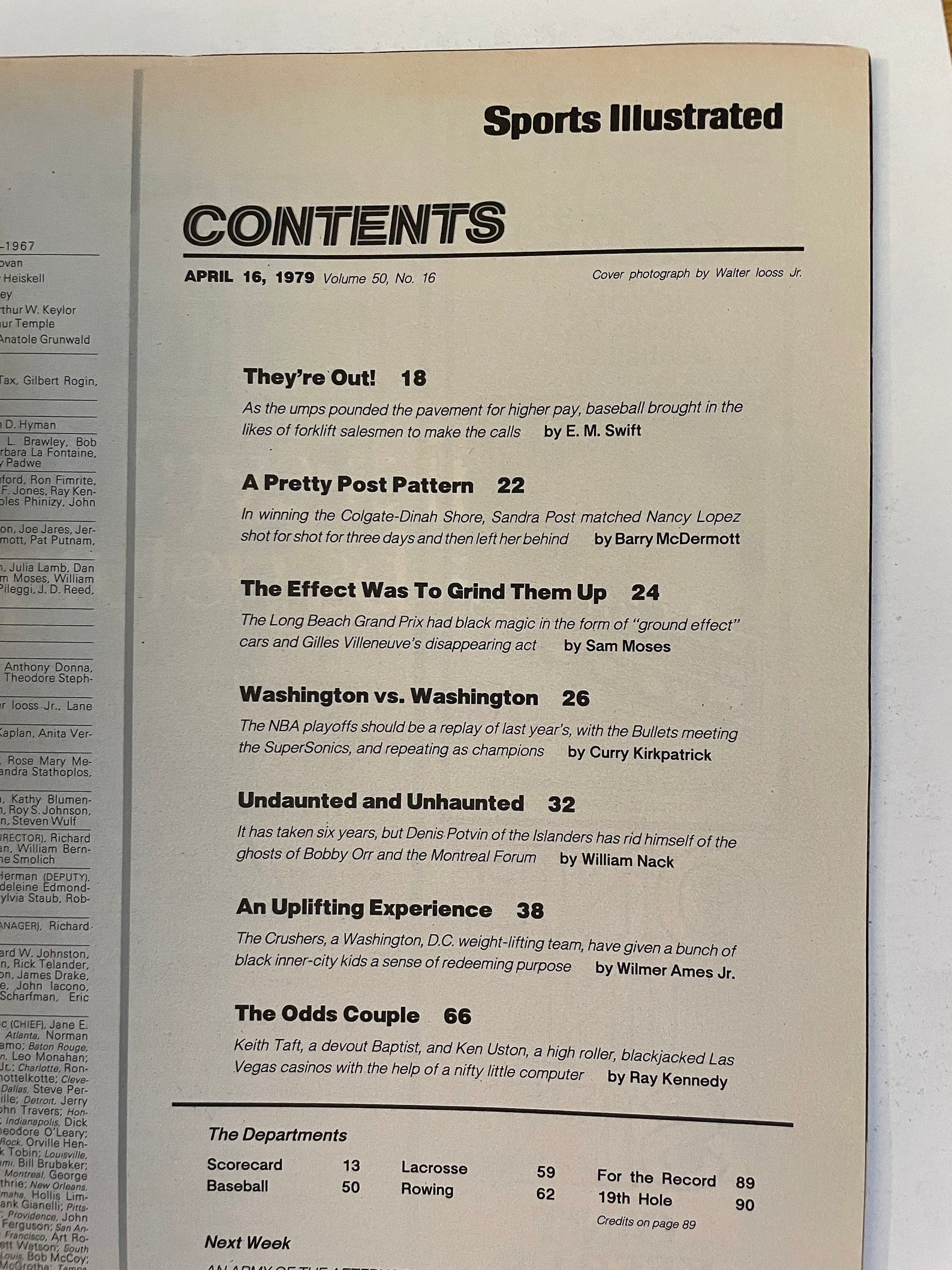 Sports Illustrated Magazine Complete Issue - April 16, 1979 - the Great ...