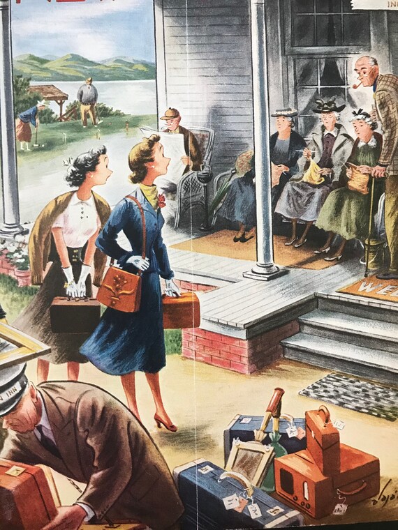 Rare 24 juillet 1954 The NEW YORKER Magazine couverture originale Etsy France