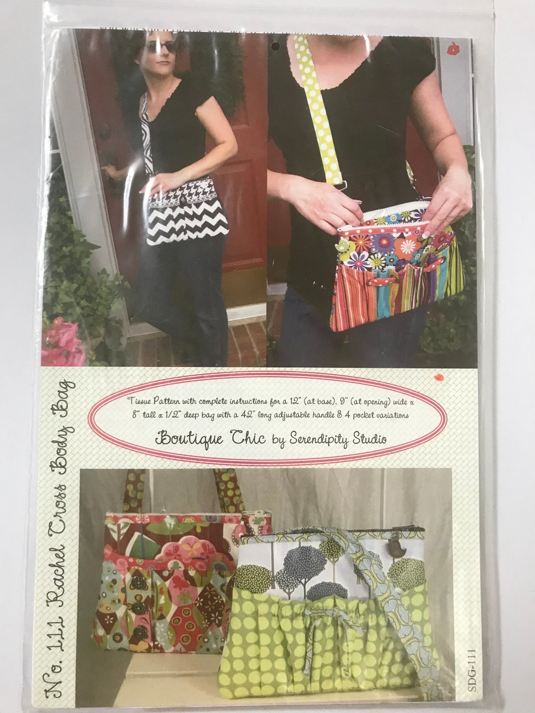 UNCUT Sewing Pattern - Serendipity studio - Rachel cross body 