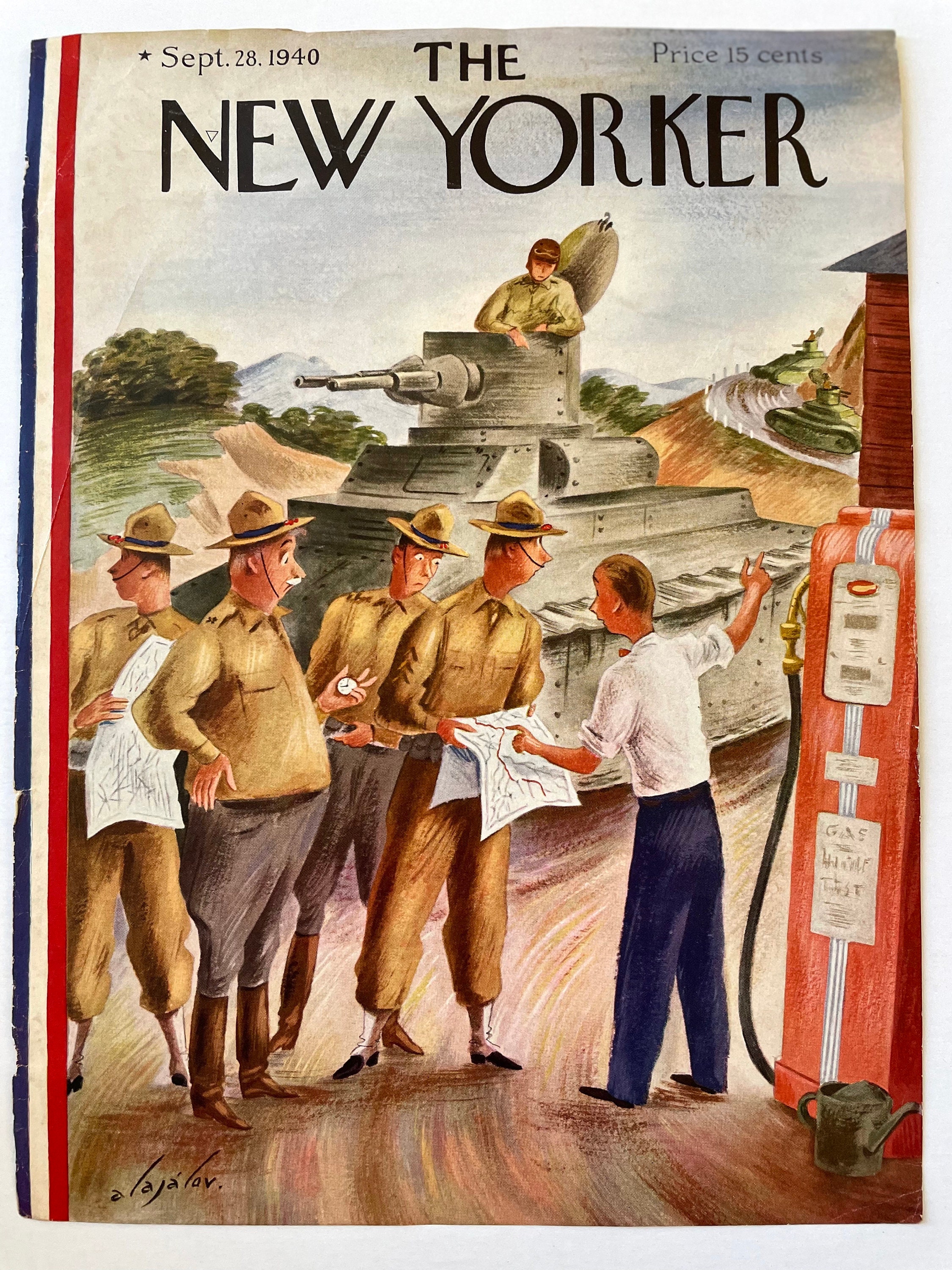 Very Rare, Very Old NEW YORKER Magazine Original Cover - September