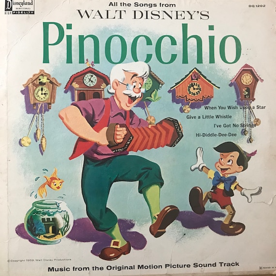 Walt Disney's Pinocchio ピノキオ 絵本 レコード 希少品 昭和レトロ
