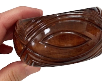 Unique vintage cuff bracelet - etched lucite?