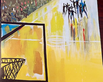 NEW YORKER Magazine cover - February 5, 1966 - basketball