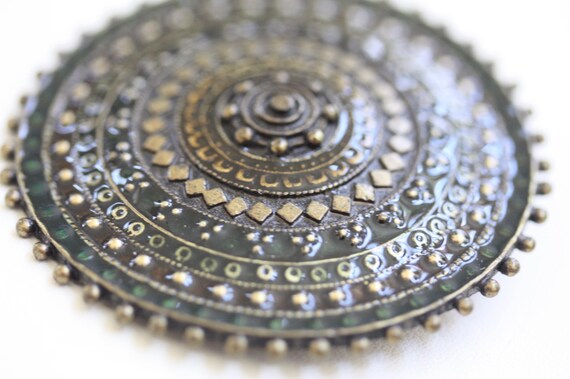 Multi textured unique round enamel pin 2" - image 6