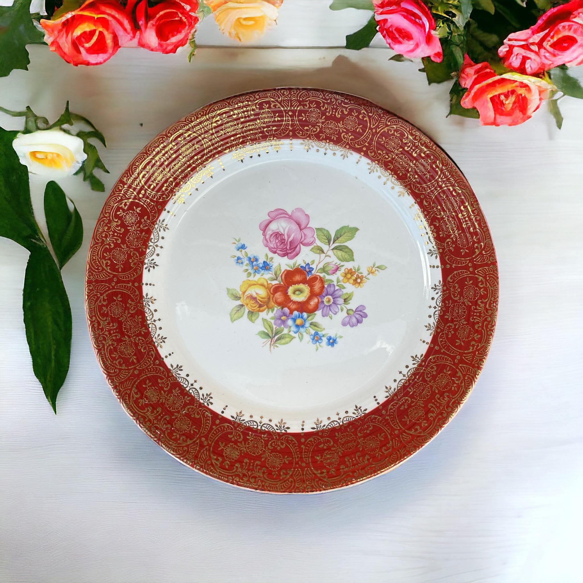 Meissen Rose Plate - Etsy