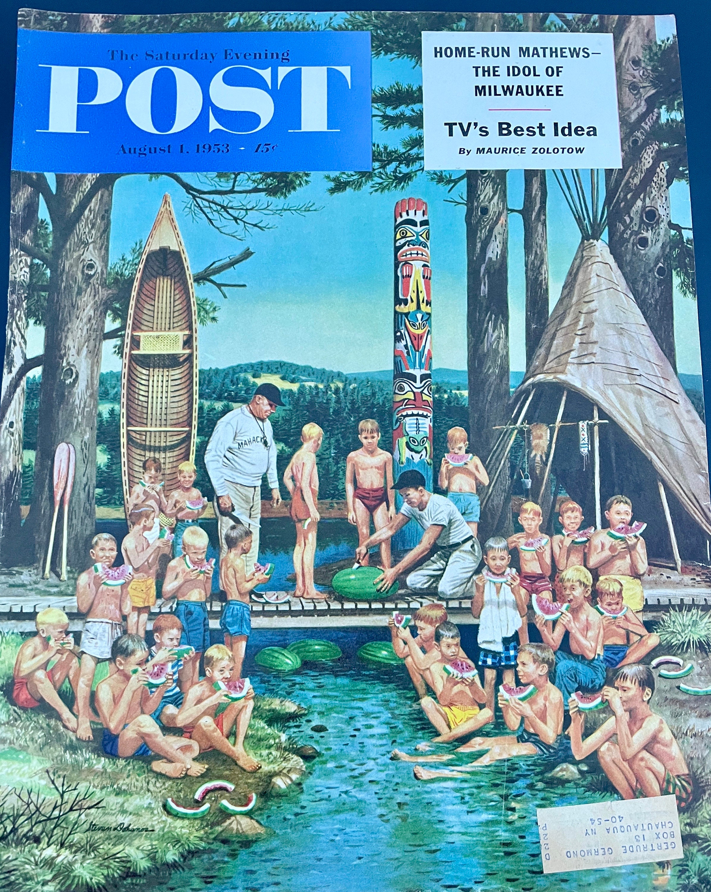 Saturday Evening Post - Original Cover - August 1, 1953 - Etsy