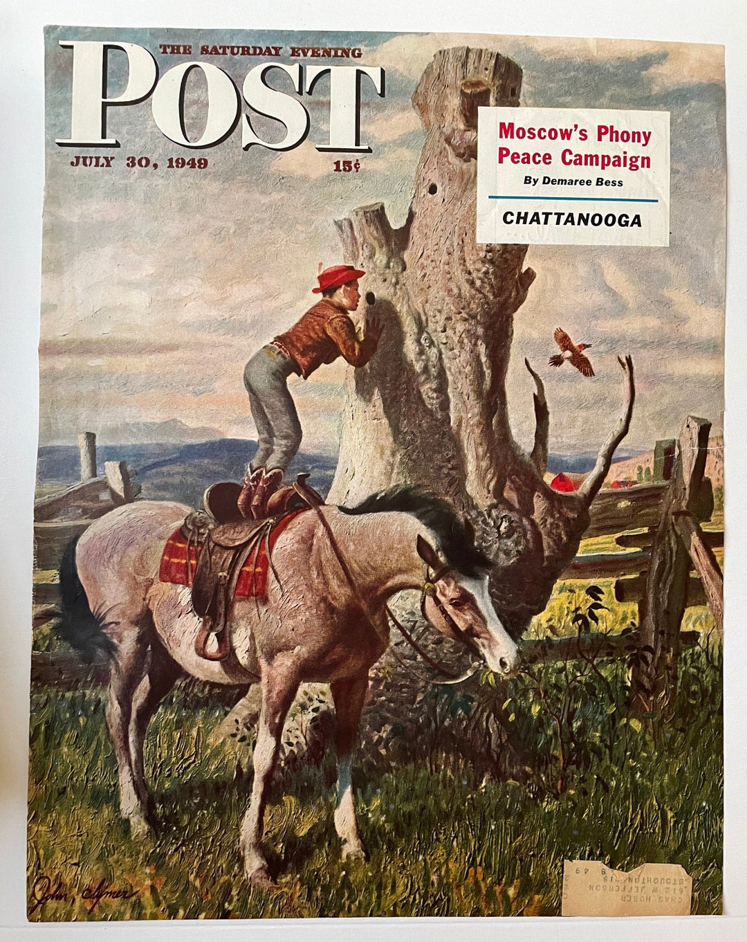 RARE - Saturday Evening Post - Original Cover - July 30