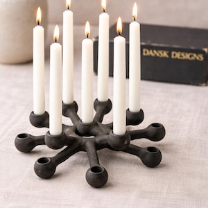 Jens Quistgaard Dansk Spider Candle Holder Cast Iron 1960s Mid Century Modern Danish Design w Original Box