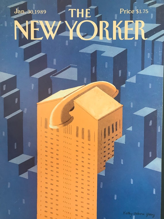 Vintage NEW YORKER Magazine Original Cover - January 30, 1989 - Etsy