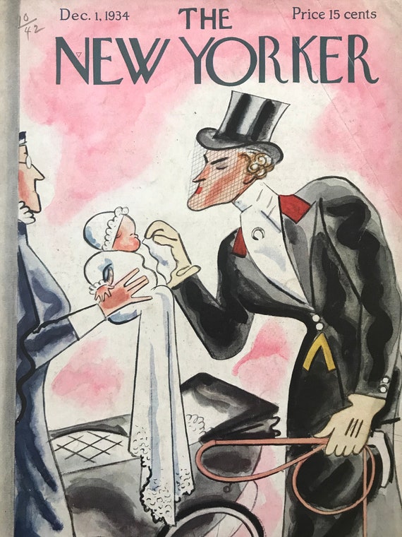 非常に希少 - 1934年12月1日 - ニューヨーカー誌のオリジナル表紙