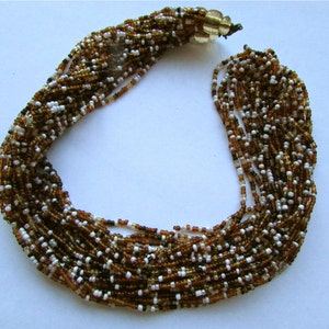 14-strand all-glass vintage seed bead necklace image 1