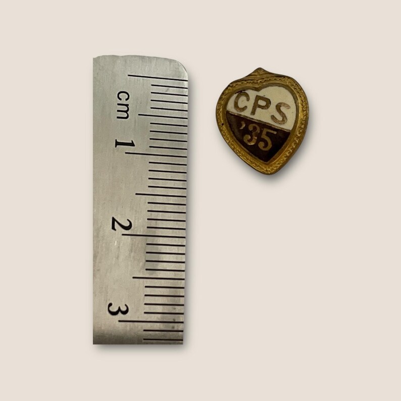 Cps Ruler Vintage CPS '35 School Badge Pin | Early 20th Century Enamel Student ...