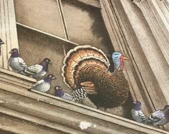 December 1, 2008 - The NEW YORKER - cover only - pigeons and turkey