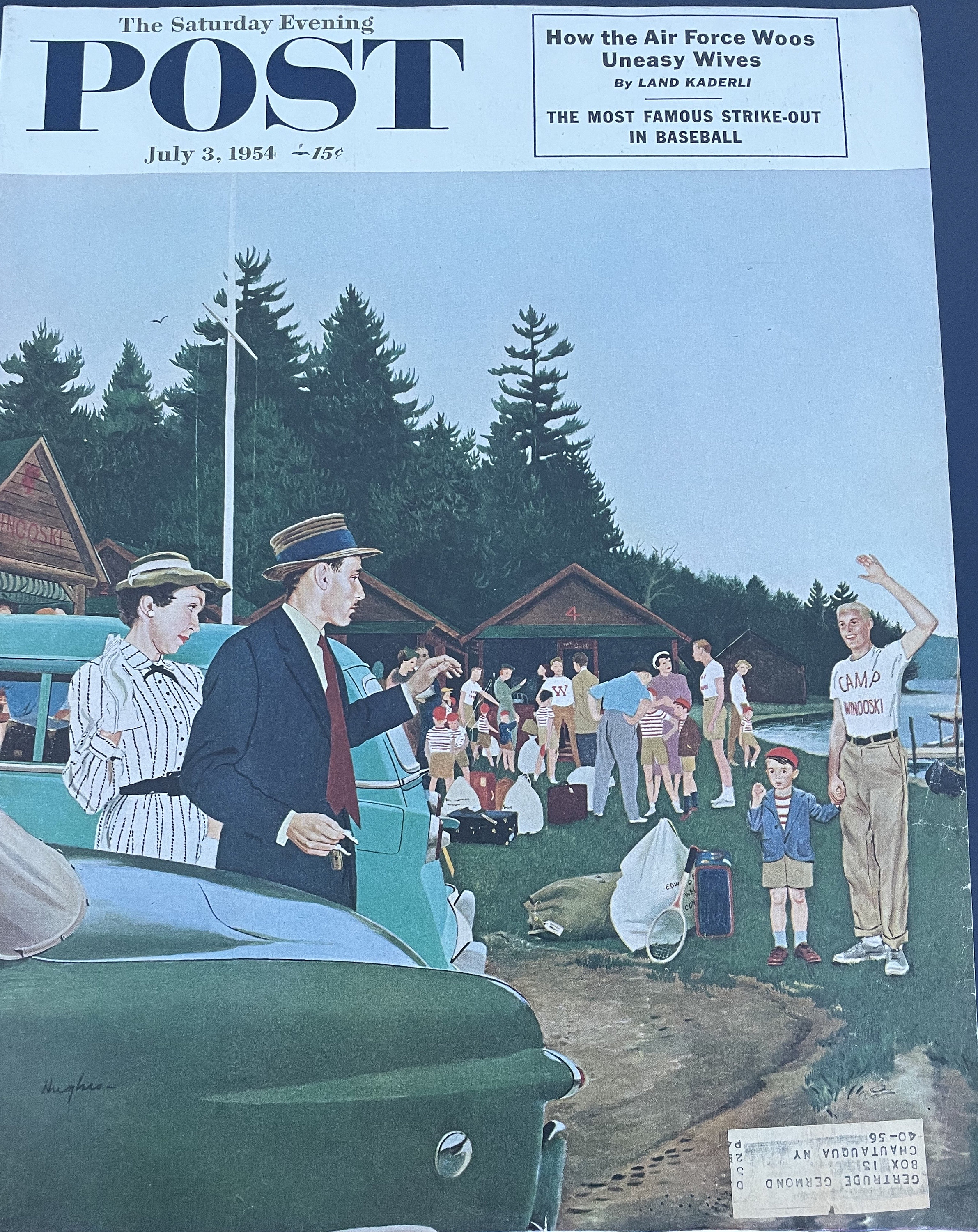 Saturday Evening Post - Original Cover - July 3, 1954 - Camp - Etsy