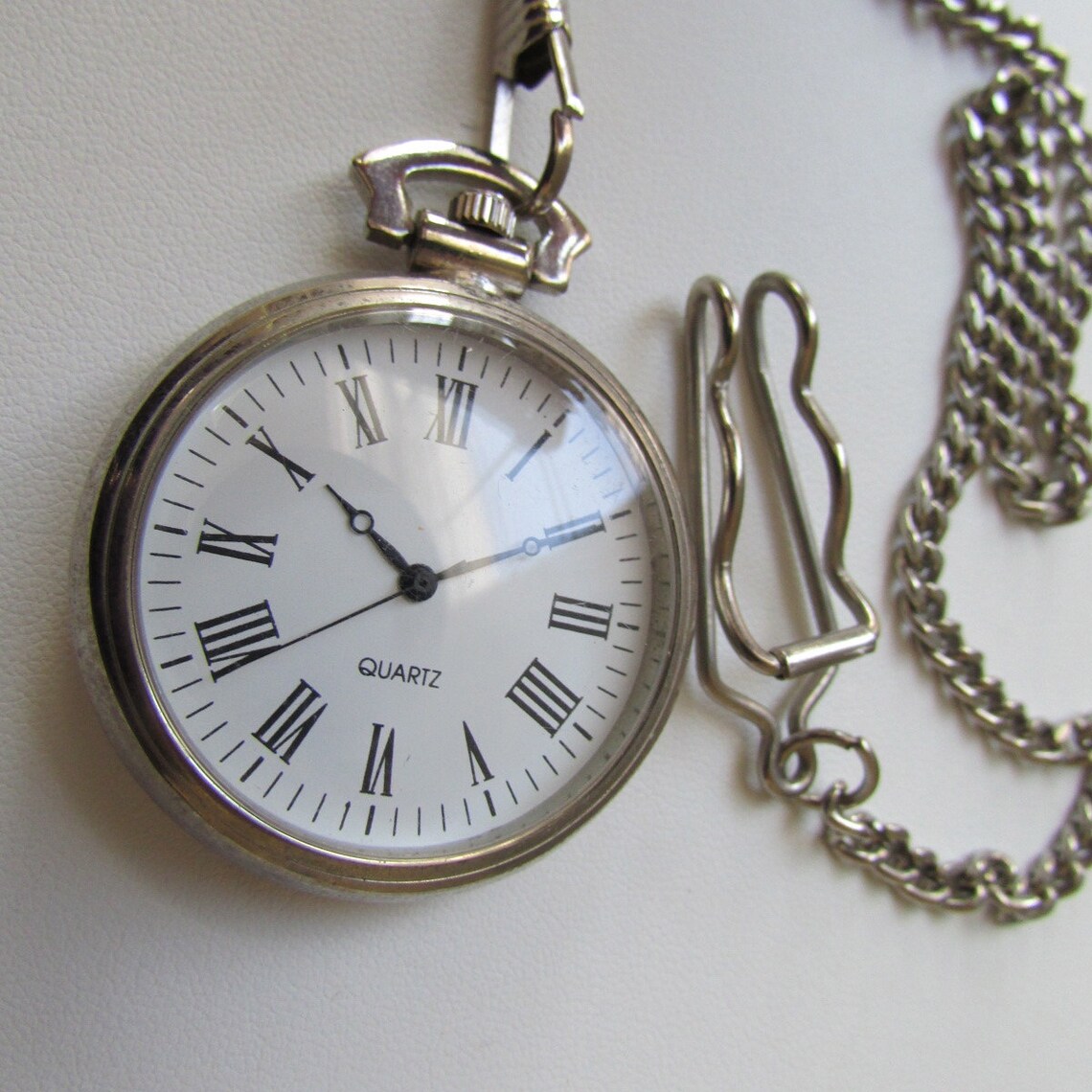 Singapore movement quartz vintage pocket watch with chain Etsy