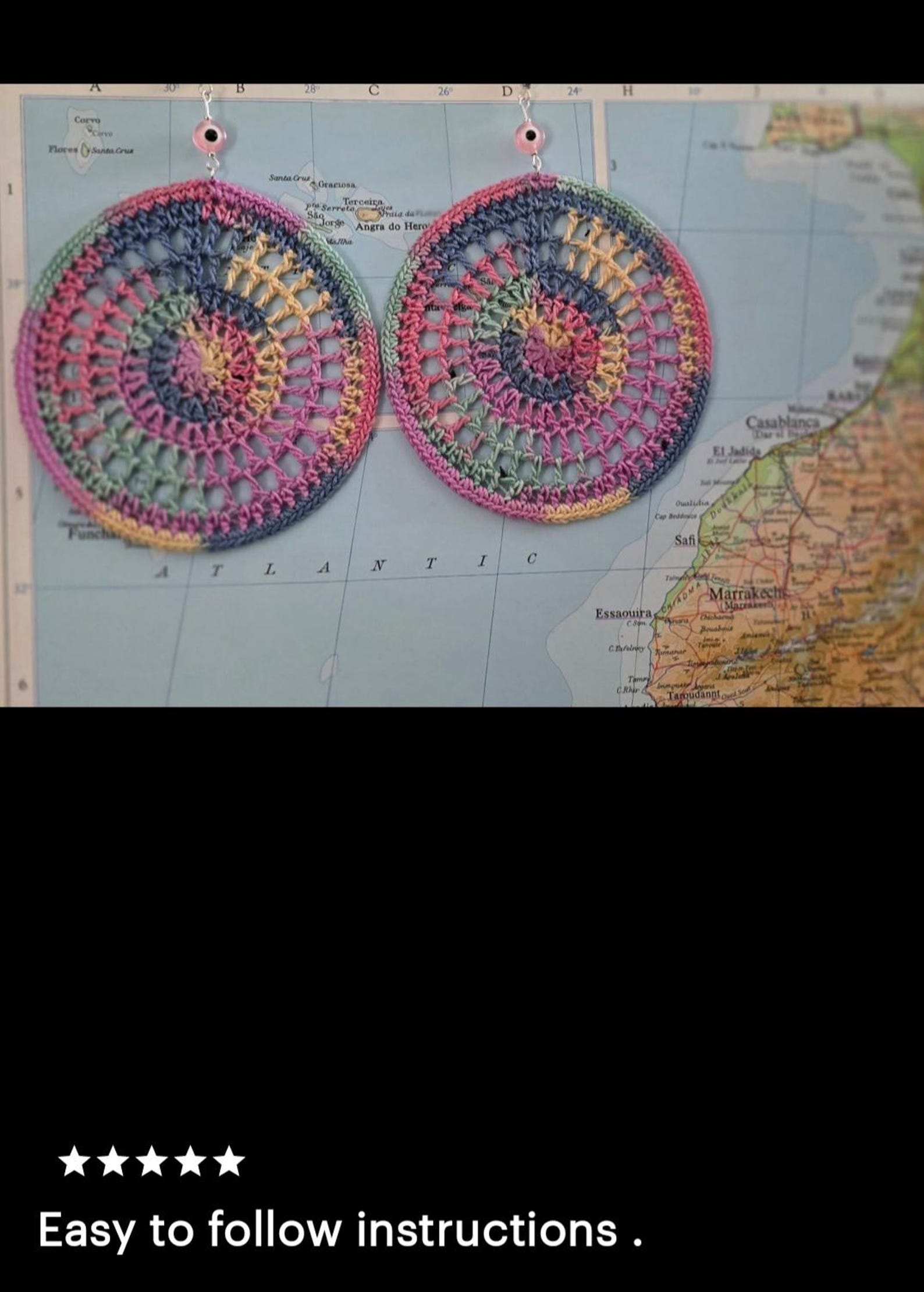 Crochet Hoop Earring Pattern, Tutorial (PDF Pattern) - Etsy