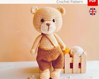 Amigurumi bear tutorial, bear plushie pattern, amigurumi step by step, crochet bear pattern, crochet teddy bear, Amigurumi bear pattern PDF