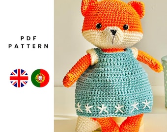 Fox Amigurumi Crochet Doll Pattern (PDF EN/PT)