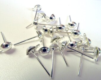 20 Mini Earring Posts with loop for hanging your creations