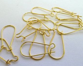 Gold plated large earring wires