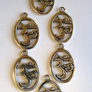 Om Silver Plated Charms image 1