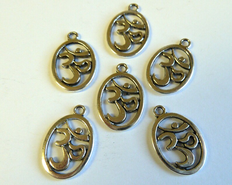 Om Silver Plated Charms image 2